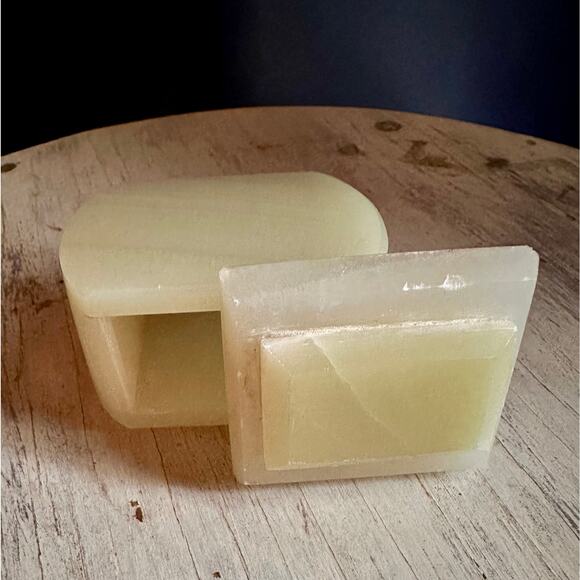 Vintage Edna Hibel Square Marble Trinket Box, 1980s Edna Hibel Art - Picture 5 of 10